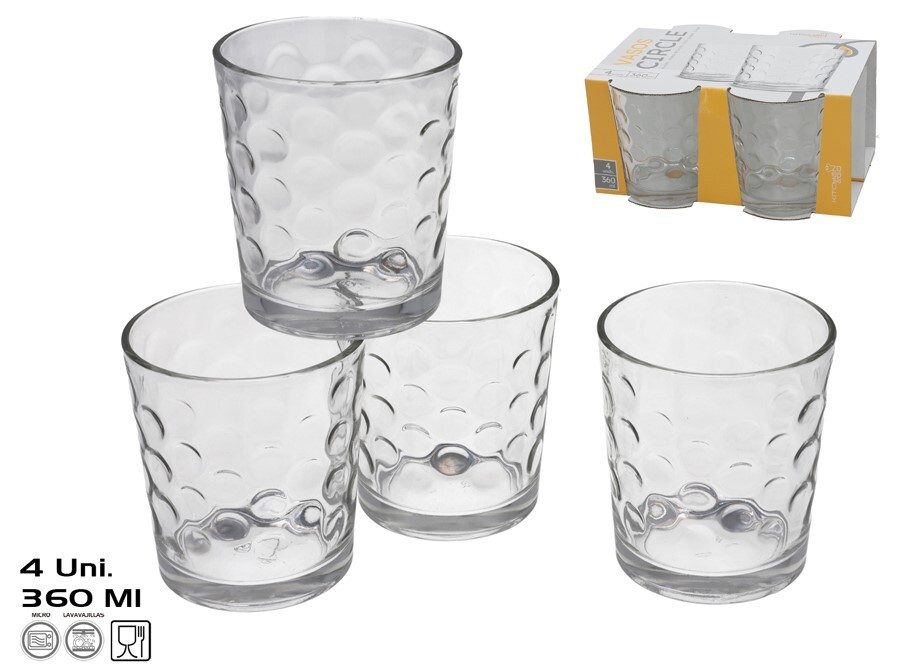[144716] VASO CRISTAL CIRCLE 360 ML SET 4 UDS