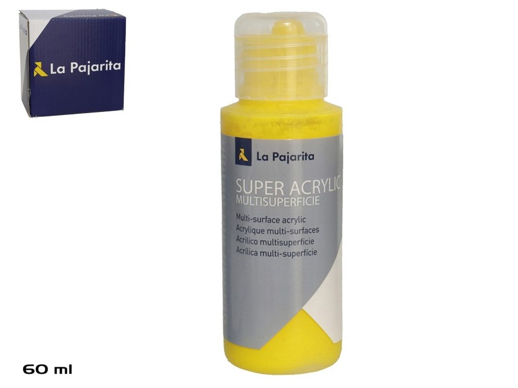 [148261] PINTURA SUPER ACRILICA AMARILLA LA PAJARITA 60 ML