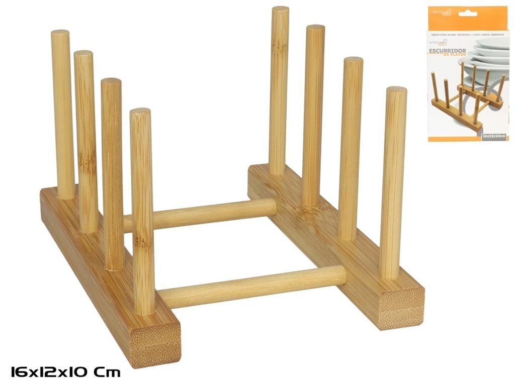 [138854] ESCURRIDOR DE PLATOS BAMBU 16 X 12 X 10 CM