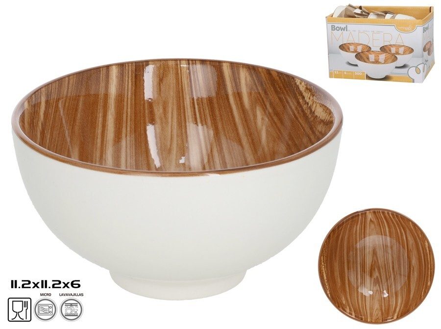 [147965] BOWL REDONDO COLOR MADERA 11.2 X 11.2 X 6 CM