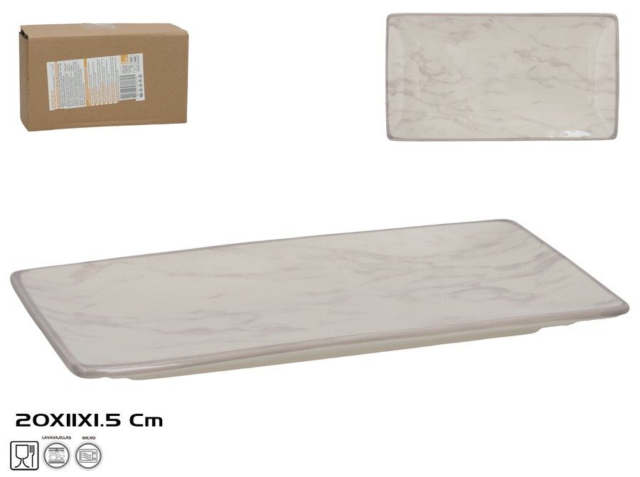 [147967] FUENTE RECTANGULAR COLOR MARMOL 20 X 11 X 1.5 CM