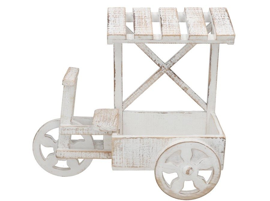 [147993] JARDINERA TRICICLO MARI BLANCA 43 X 17 X 39 CM