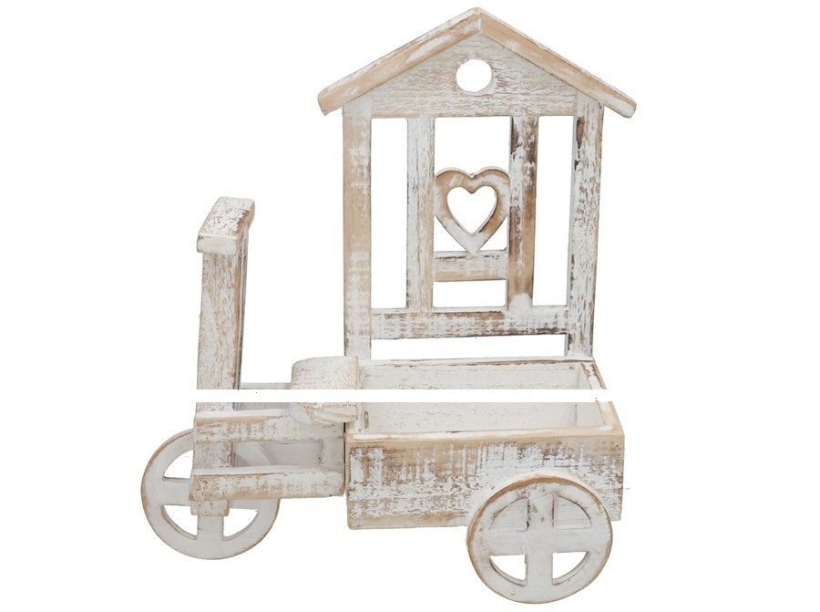 [147985] JARDINERA TRICICLO LILI BLANCA 30 X 14 X 34 CM