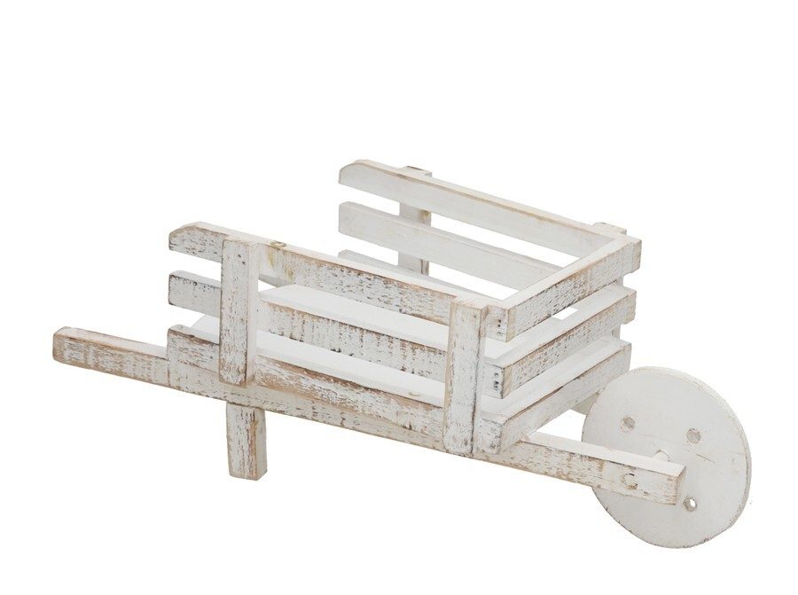 [147998] JARDINERA CARRO PEPI BLANCA 42 X 20 X 15 CM