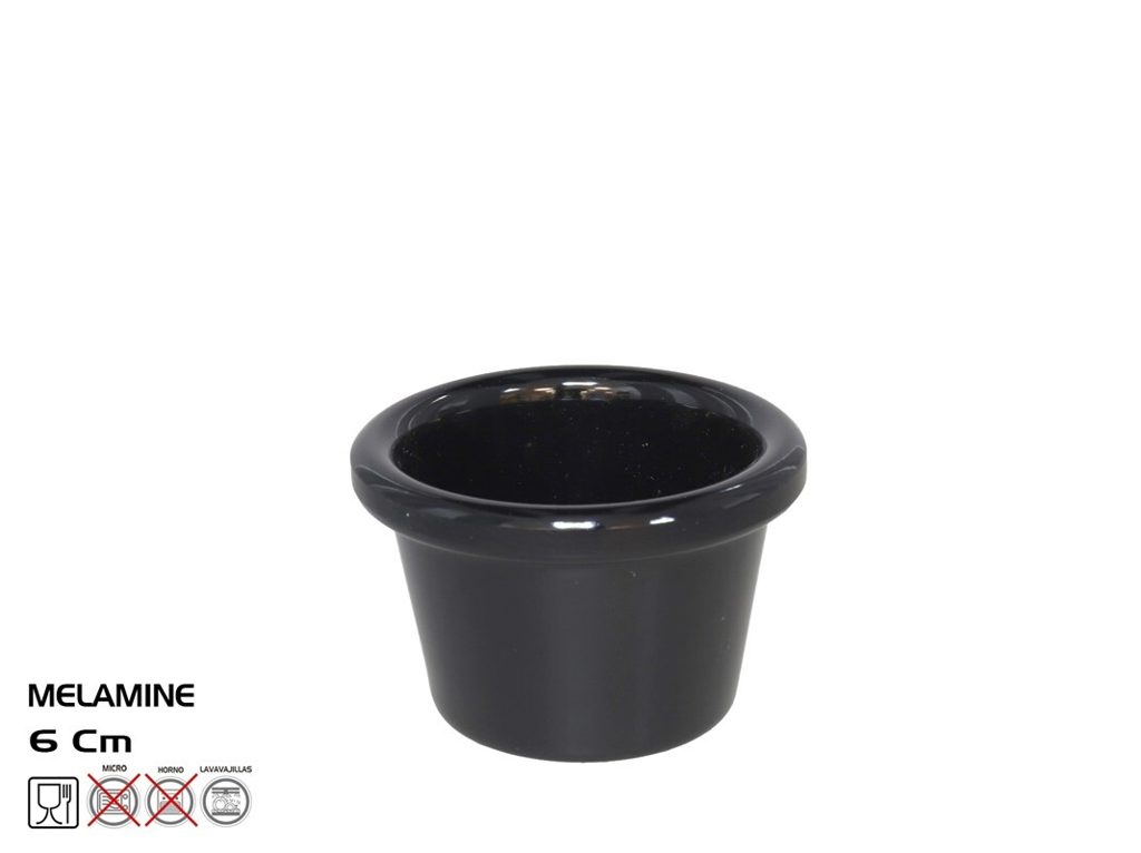 [132833] RAMEKIN MELAMINA NEGRO 6 CM