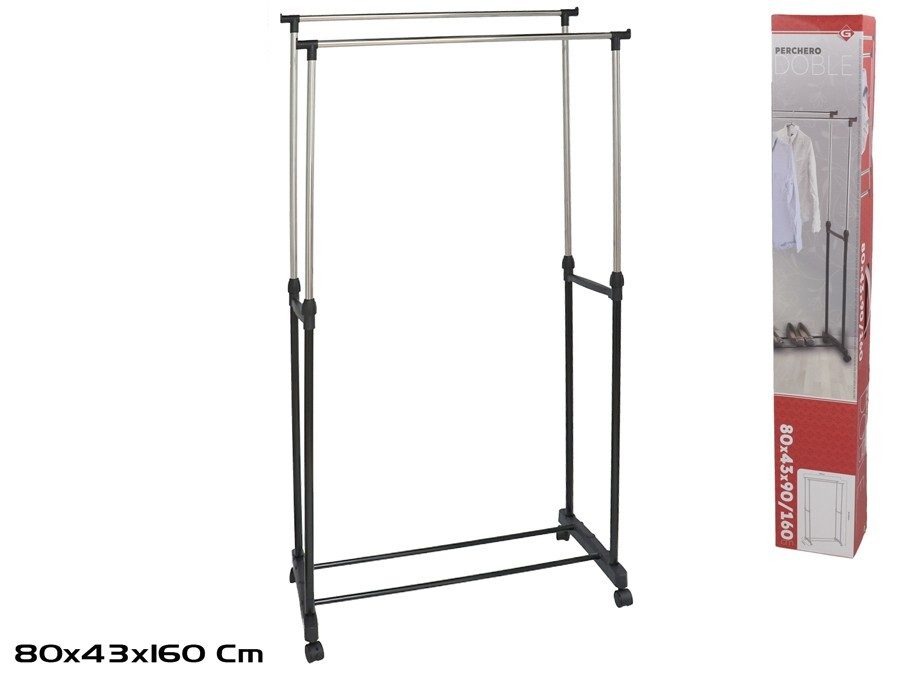 [147827] PERCHERO DOBLE 80 X 43/90-160 CM