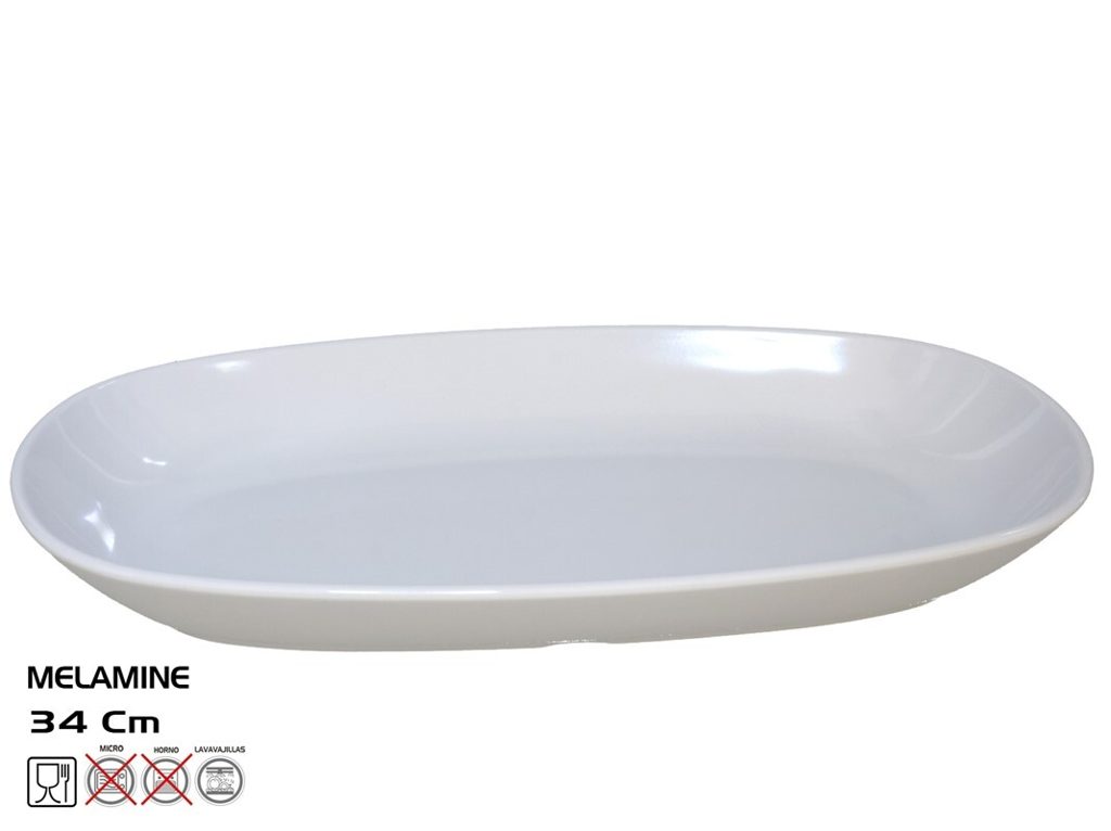[147829] FUENTE OVAL DIAMOND MELAMINA 34 X 20 CM