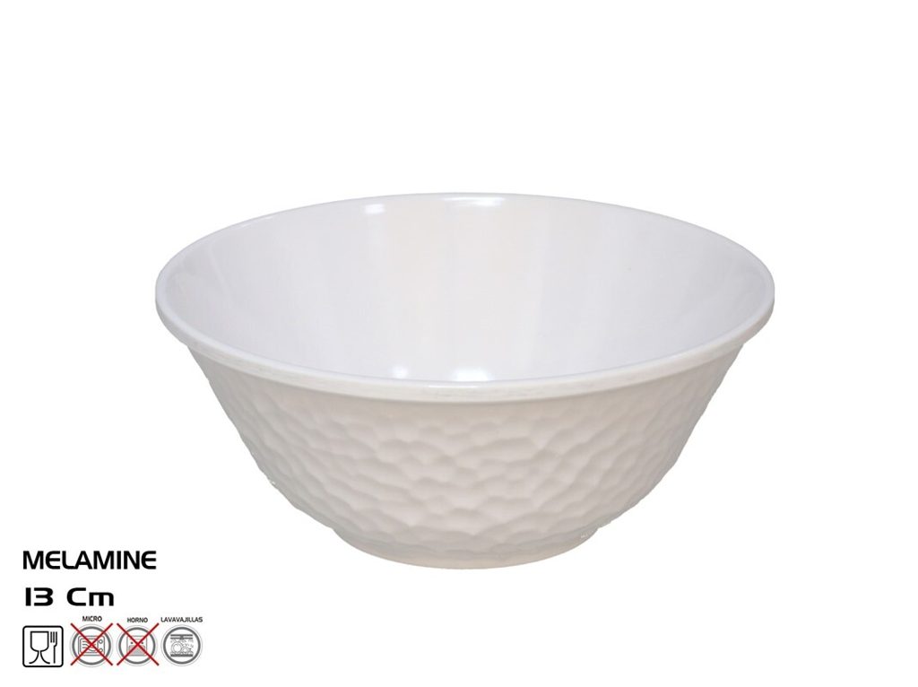 [147832] BOWL DIAMOND BLANCO MELAMINA 13 CM