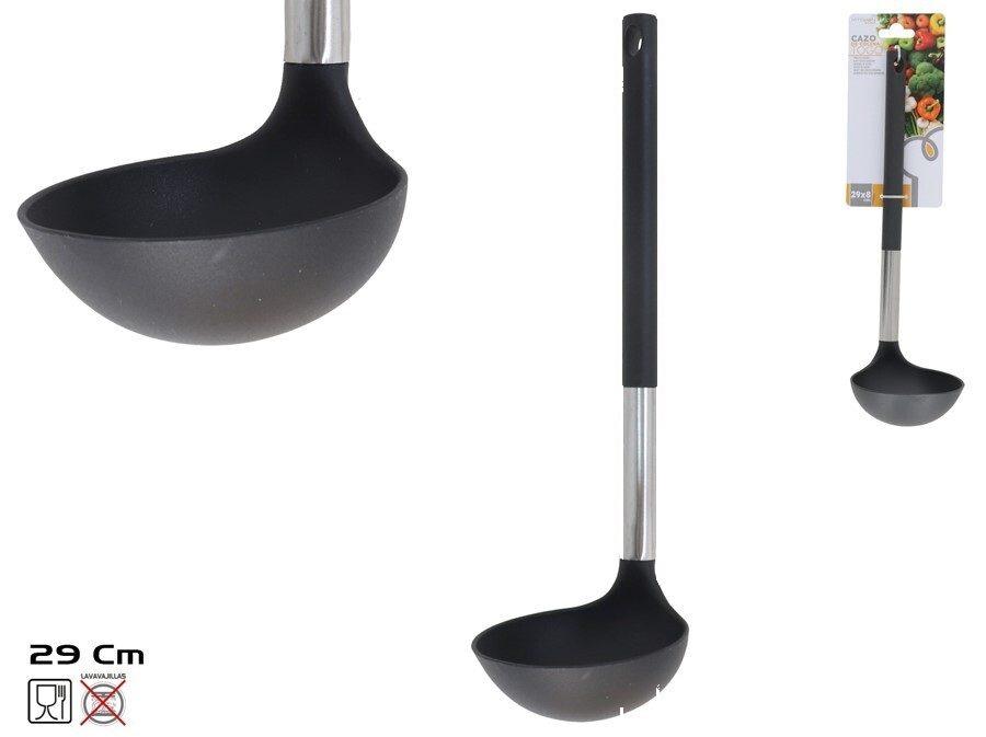 [137253] CAZO DE COCINA NEGRO ACERO TOGO 29 CM