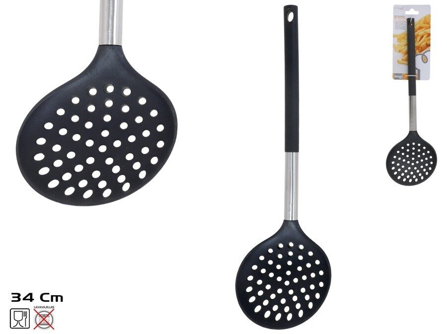 [137254] ESPUMADERA DE COCINA NEGRO ACERO TOGO 34 CM