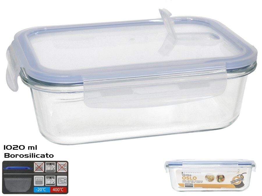 [140400] FIAMBRERA RECTANGULAR OSLO VALVULA 1020 ML