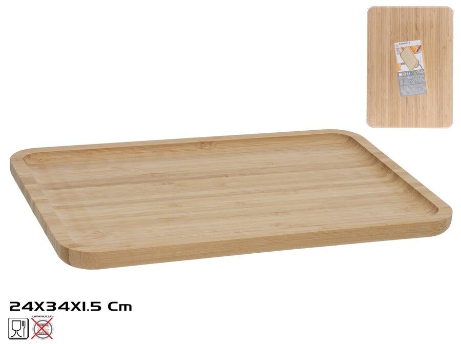 [140469] BANDEJA BAMBU NATURE 34 X 14 X 1.5 CM