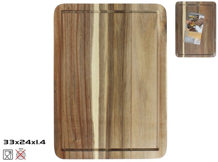 [147590] TABLA DE CORTE MADERA ACACIA 33 X 24 X 1.4 CM