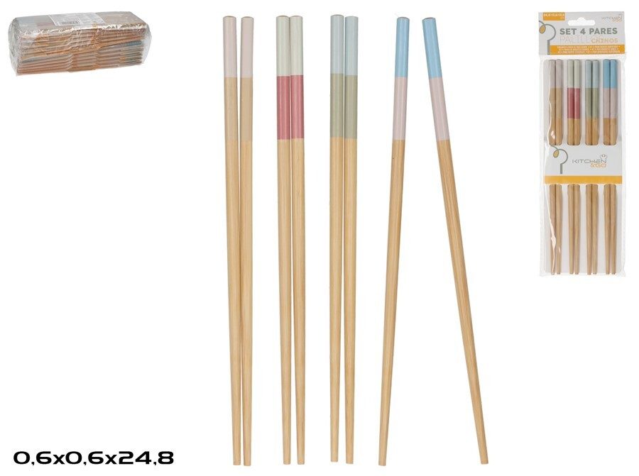 [147596] PALILLOS CHINOS COLOR BAMBU 24.8 8 UDS