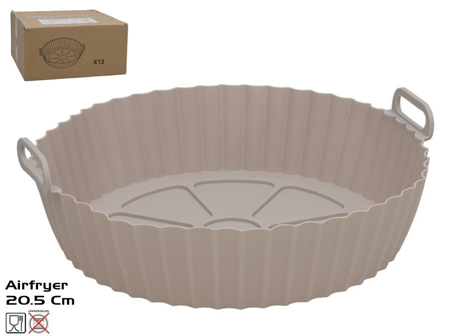 [147606] BANDEJA SILICONA REDONDA AIR FRYER 20.5 X 6.5 CM