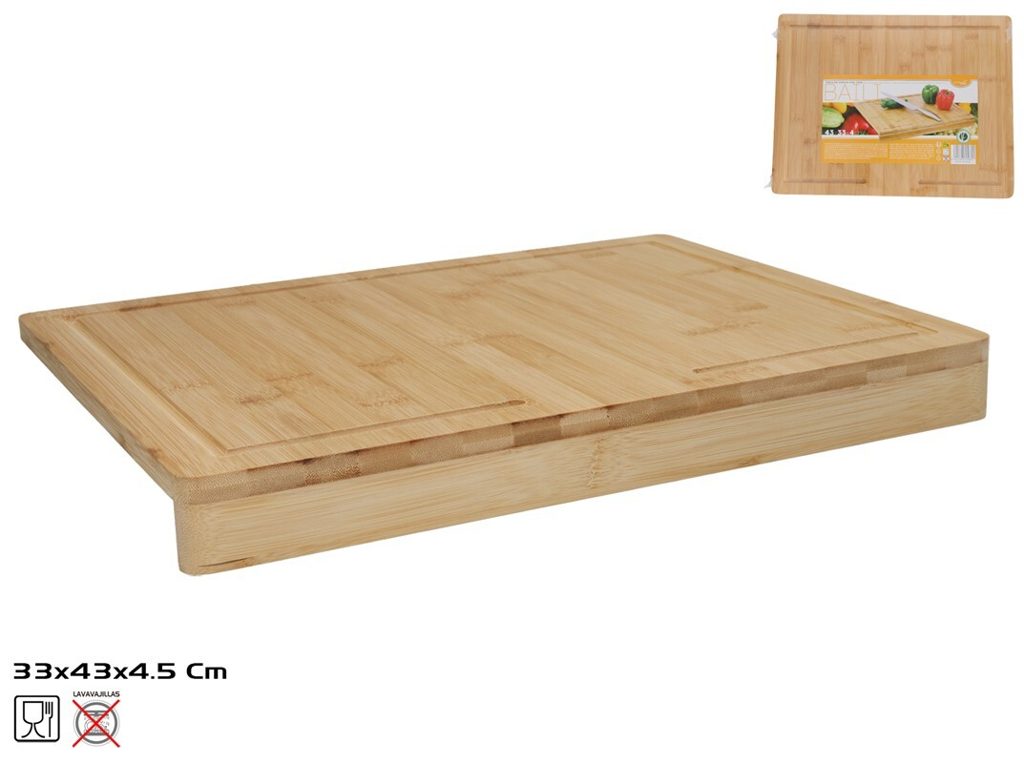 [147627] TABLA DE CORTAR CON TOPE BAMBU BAILI 43 X 33 CM
