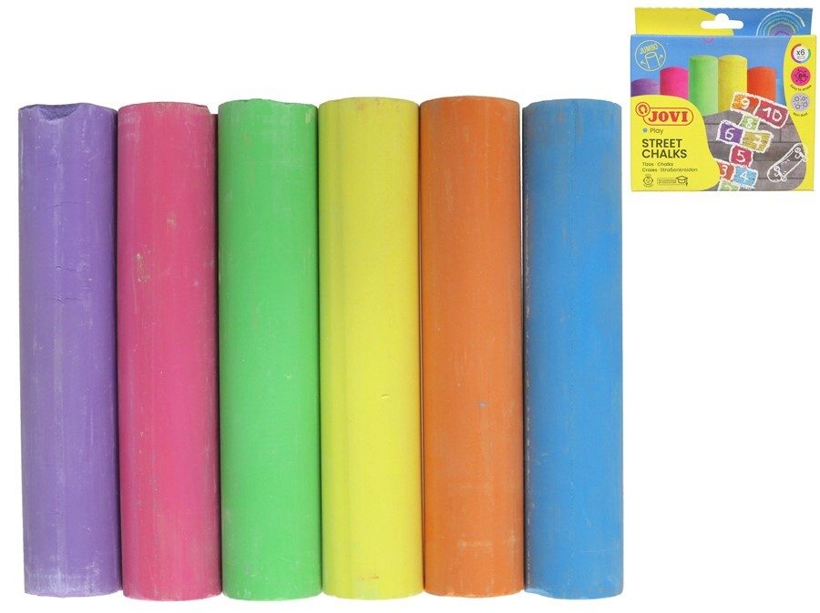 [140224] TIZAS JUMBO STREET CHALKS JOVI 6 UDS