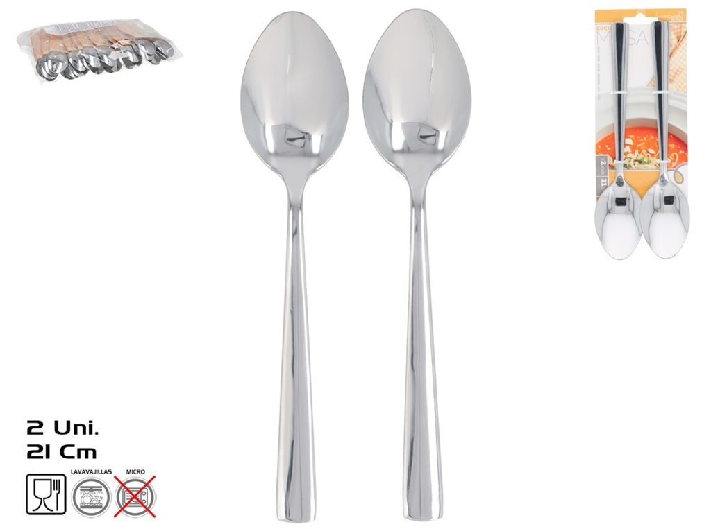 [146817] CUCHARA MESA METAL 2 UDS 21 CM
