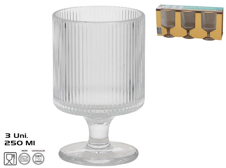 [146822] COPA CRISTAL BRIGHT 3 UDS 250ML
