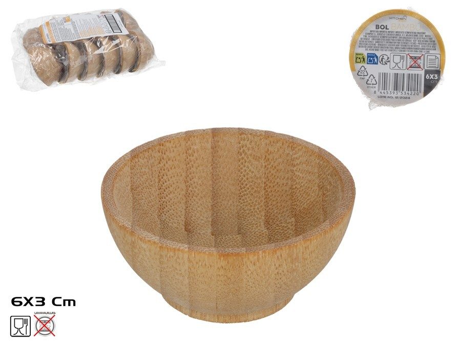 [146826] BOL BAMBU REDONDO 6,5 X 3 CM