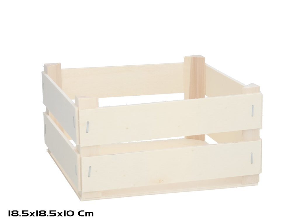[109048] CAJA MADERA NATURE 18.5 X 18.5 X 10 CM