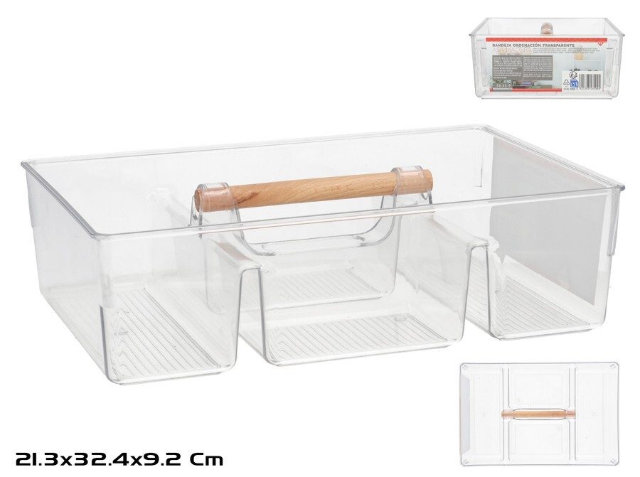 [146456] BANDEJA ORDENACION ASA MADERA 32 X 21 X 9 CM