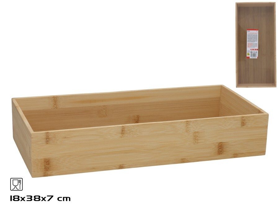 [146463] CAJA BAMBU MULTIUSOS RO 38 X 18 X 7 CM