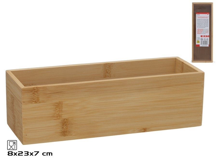 [146464] CAJA BAMBU MULTIUSOS RO 23 X 8 X 7 CM