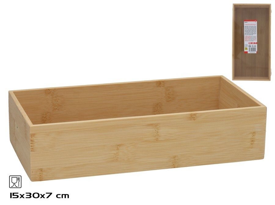 [146465] CAJA BAMBU MULTIUSOS RO 30 X 15 X 7 CM