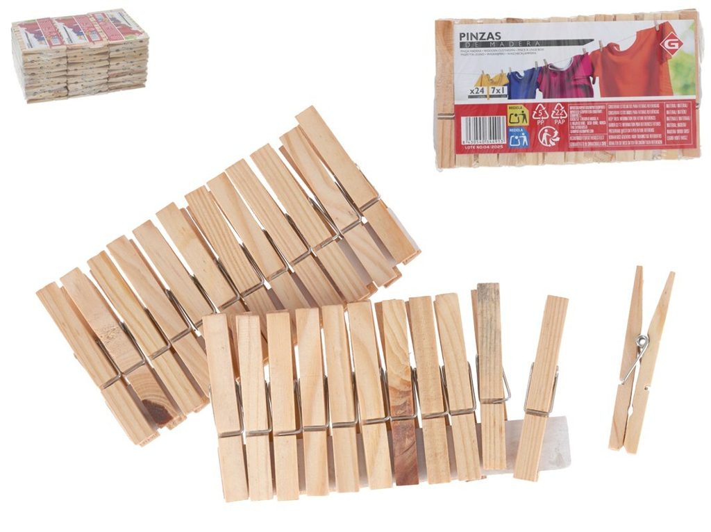 [109070] PINZA MADERA 24 X7 X 1 CM 24 UDS