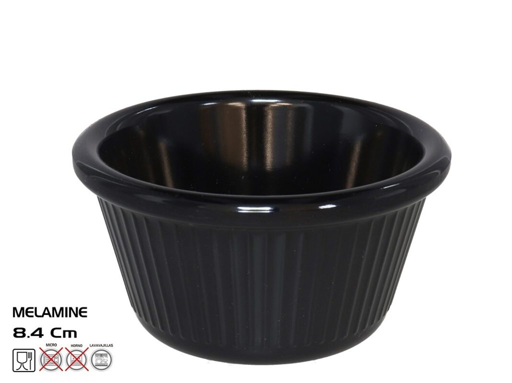 [132836] RAMEKIN MELAMINA NEGRO 8.4 CM