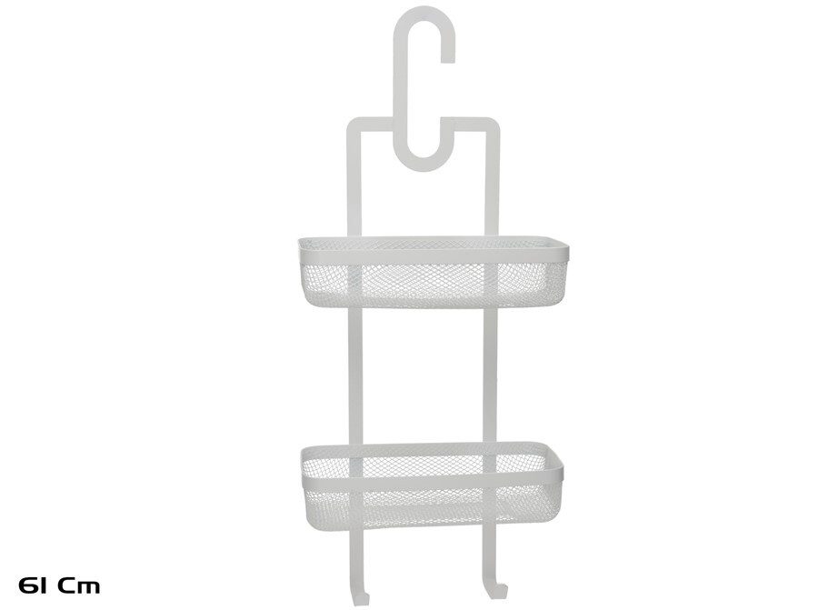 [139639] ESTANTE COLGADOR BAÑO METAL 26 X 13 X 61 CM