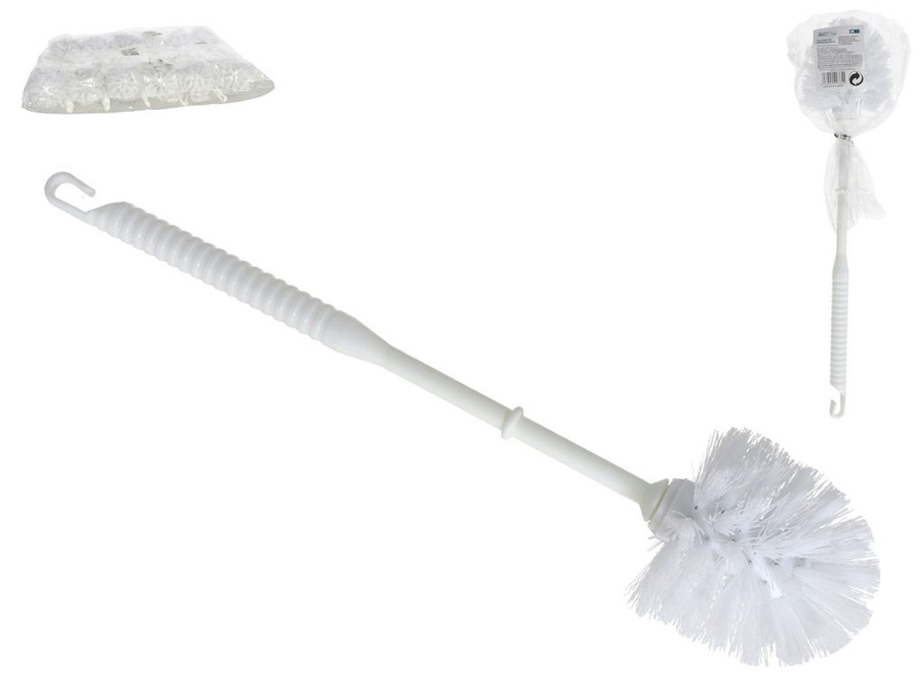 [146328] ESCOBILLA BAÑO BLANCA 33 CM