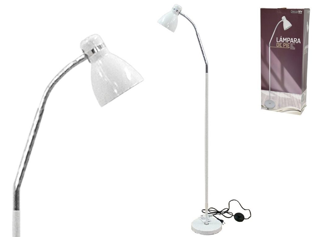 [146332] LAMPARA DE PIE BLANCA 19 X 140 CM