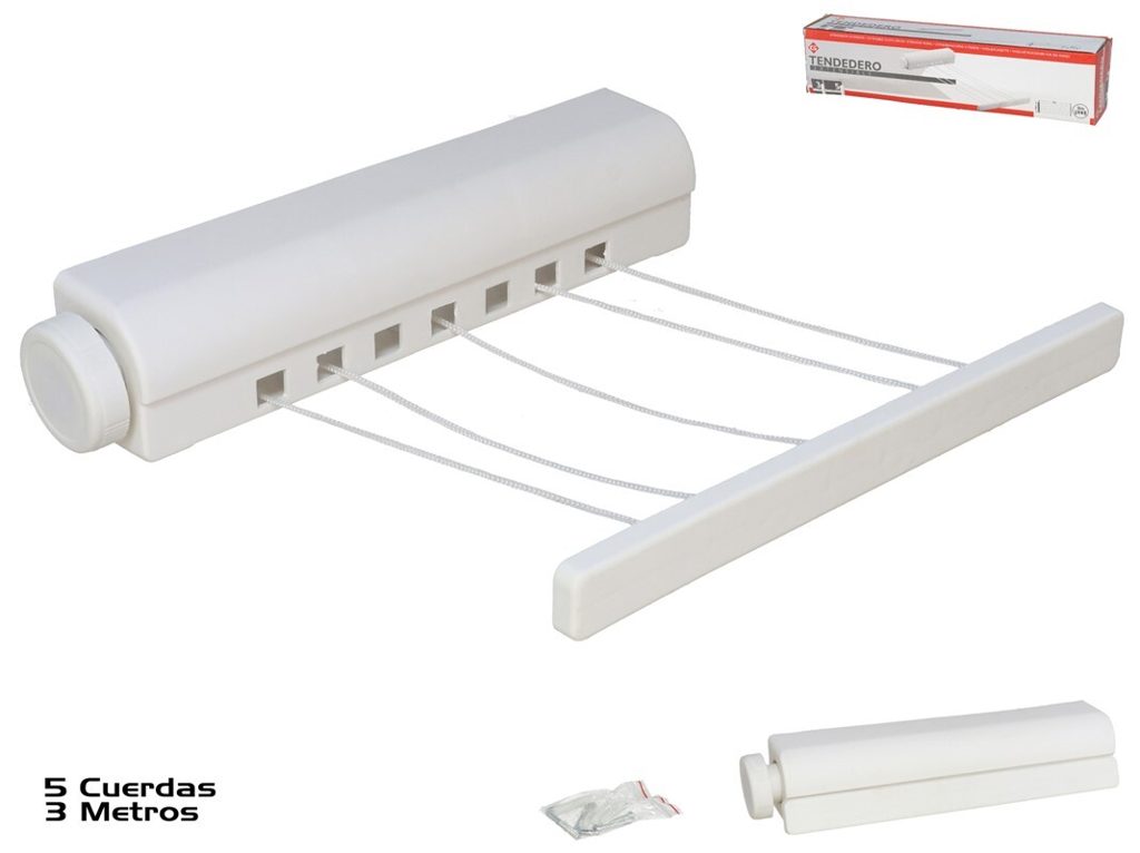 [146334] TENDEDERO EXTENSIBLE 5 CUERDAS 3 MTS