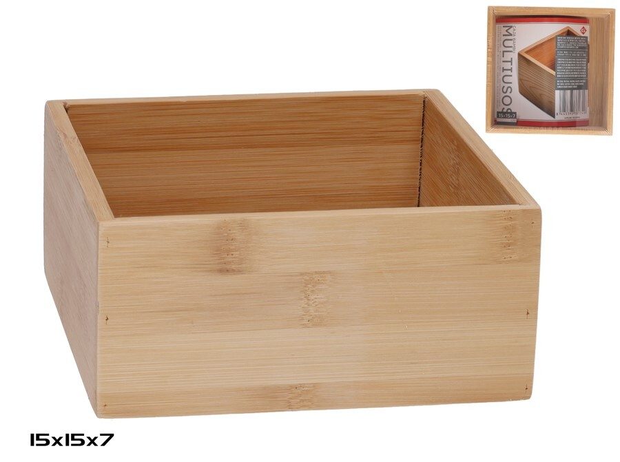 [146344] CAJA BAMBU MULTIUSOS 15 X 15 X 7 CM